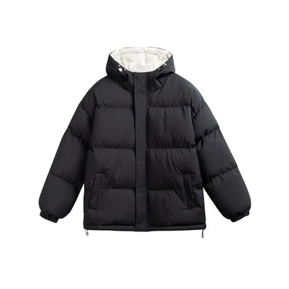 Manteau hiver Casual Hooded Coat for Couples Loose Thick Warm