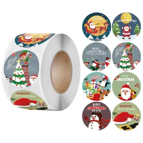 Christmas gift stickers decorative sealing sticker Merry Christmas Reward Self-adhesive labels Children's Day party