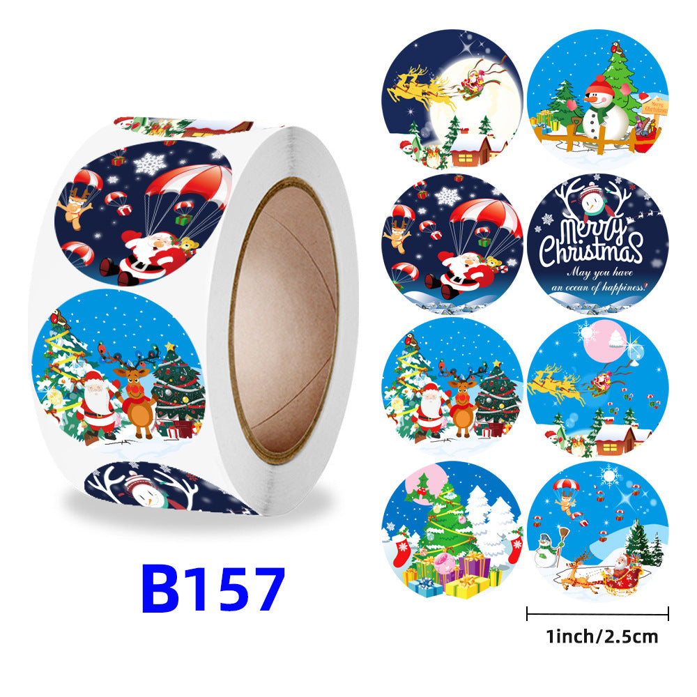Christmas gift stickers decorative sealing sticker Merry Christmas Reward Self-adhesive labels Children's Day party