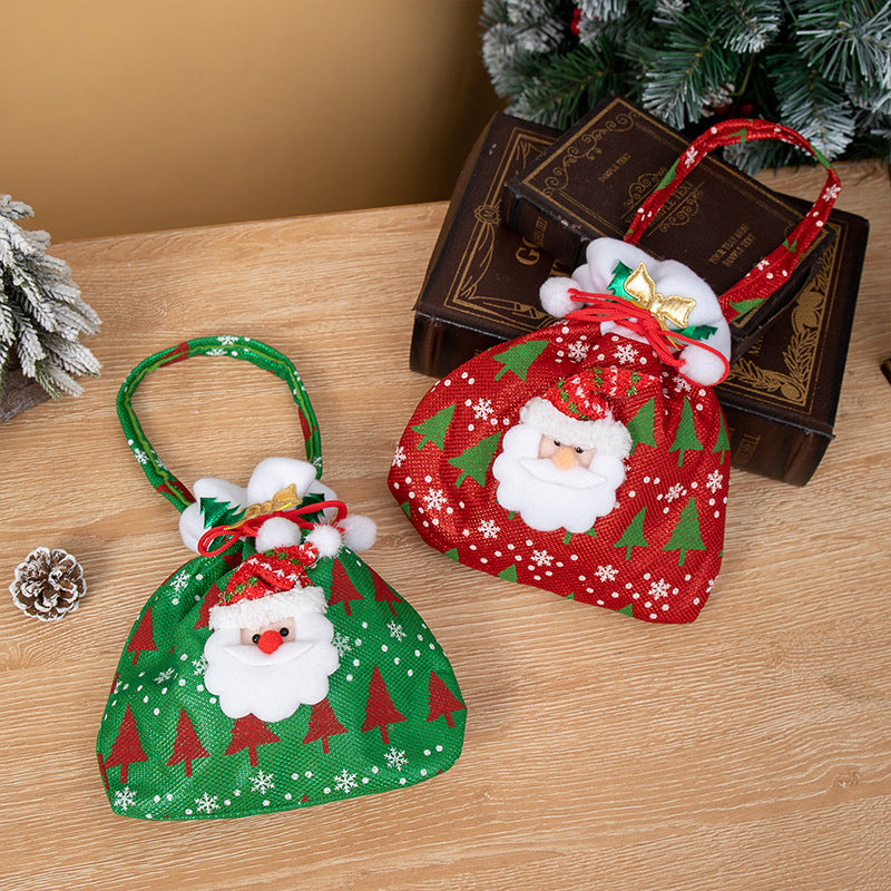 Christmas Decoration Supplies New Santa Claus Gift Bag Christmas Candy Bag Christmas Gift Bag Apple Bag