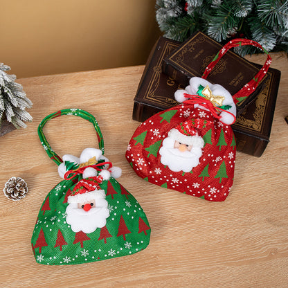 Christmas Decoration Supplies New Santa Claus Gift Bag Christmas Candy Bag Christmas Gift Bag Apple Bag