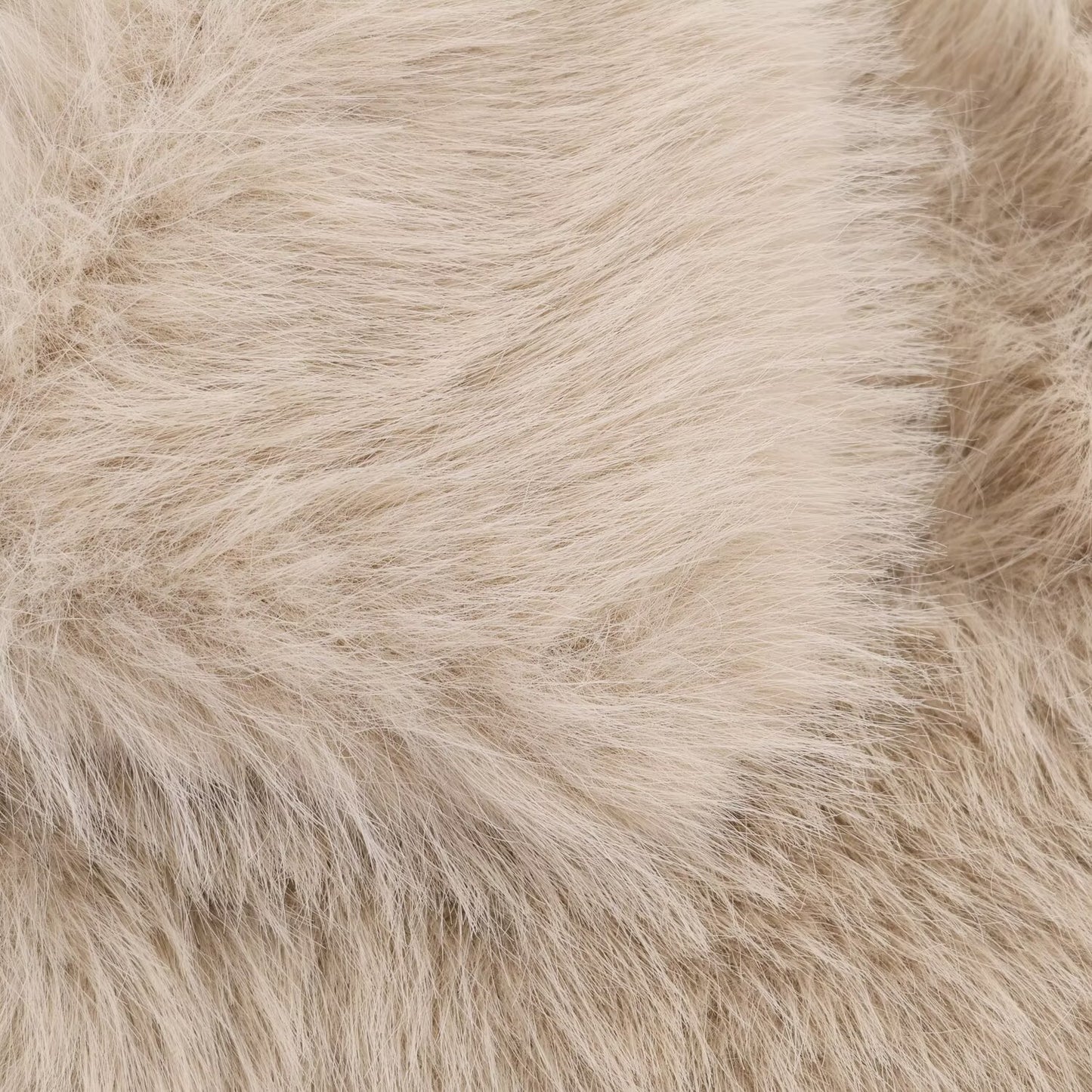 Women's collar long sleeved zipper faux fur jacket