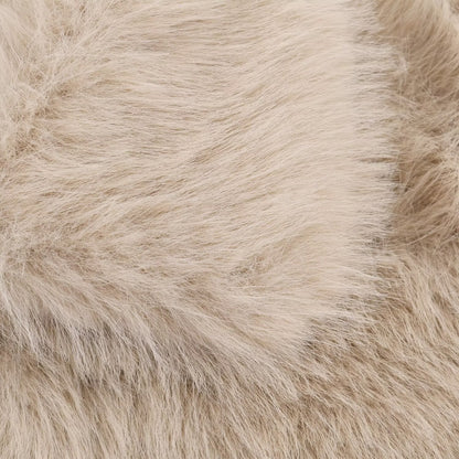 Women's collar long sleeved zipper faux fur jacket