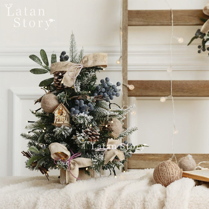 Berry Desktop Christmas Tree Set DIY Christmas Decoration Home Window Display Ornament