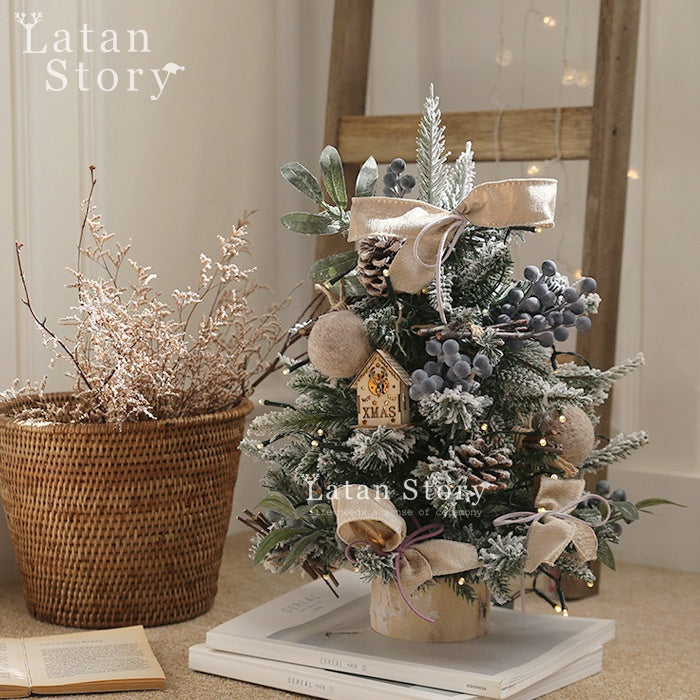 Berry Desktop Christmas Tree Set DIY Christmas Decoration Home Window Display Ornament