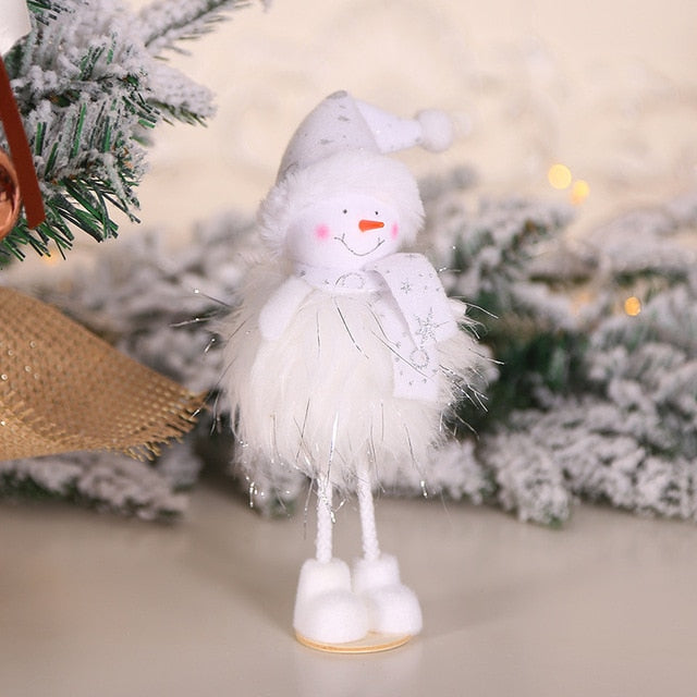 Latest New Year Christmas Angel Girl Boy Dolls Xmas Tree Ornament Noel Christmas Decoration for Home Navidad Kids Gift