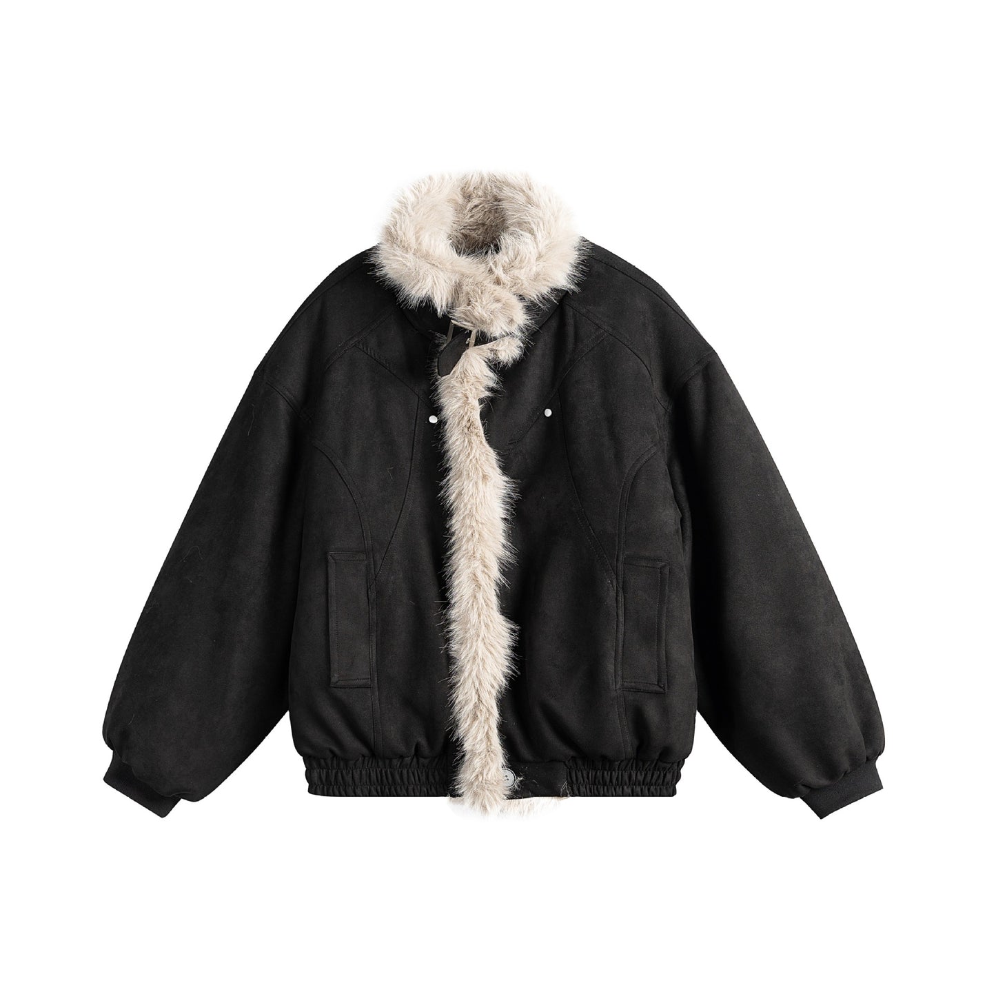 Manteau hiver Design Faux Suede Collar Cotton Coat