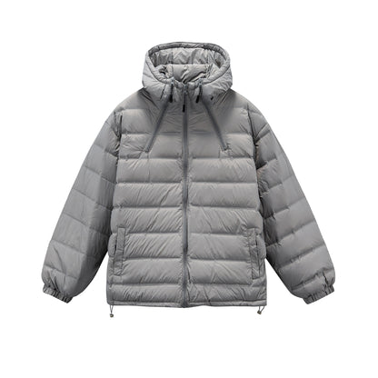 Manteau hiver à capuche Long Sleeve Hooded Zipper Down Jacket White Duck Down Slim Fit Men's Outerwear