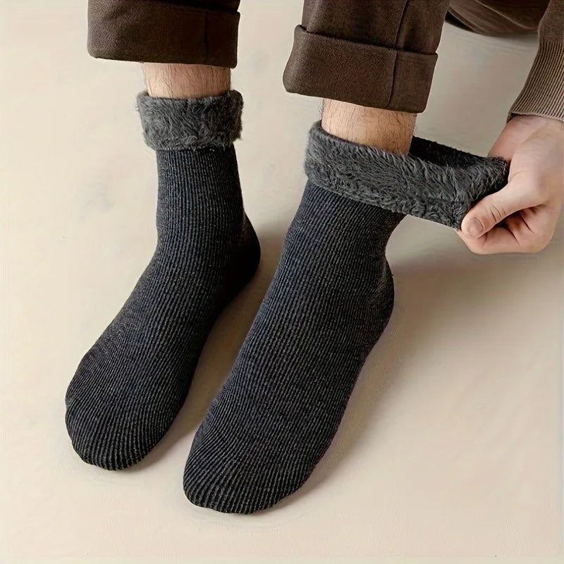 Chaussettes décontractées confortables et rembourrées pour hommes, vêtements d'hiver en plein air pour hommes, indispensables
