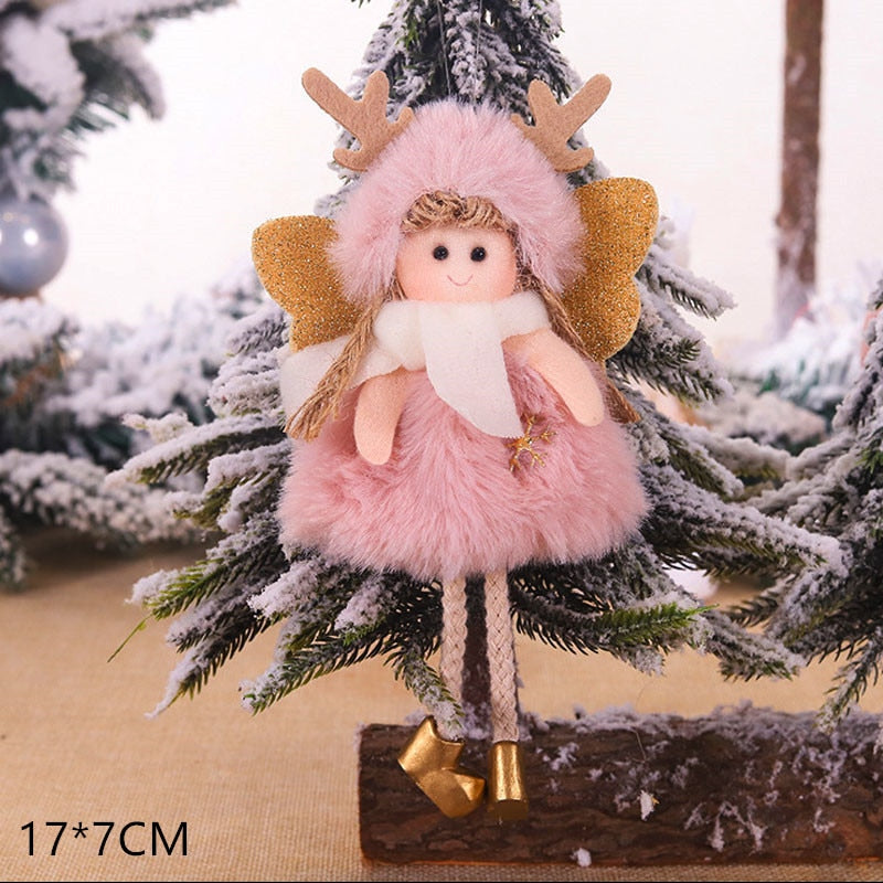 New Year Gift Cute Christmas Angel Doll Xmas Tree Ornament Noel Deco Christmas Decoration for Home Natal Navidad Decor