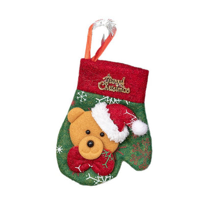 Christmas Decorations Santa Claus Sock Christmas Tree Ornaments Gift Bag Decoration Sock Gloves