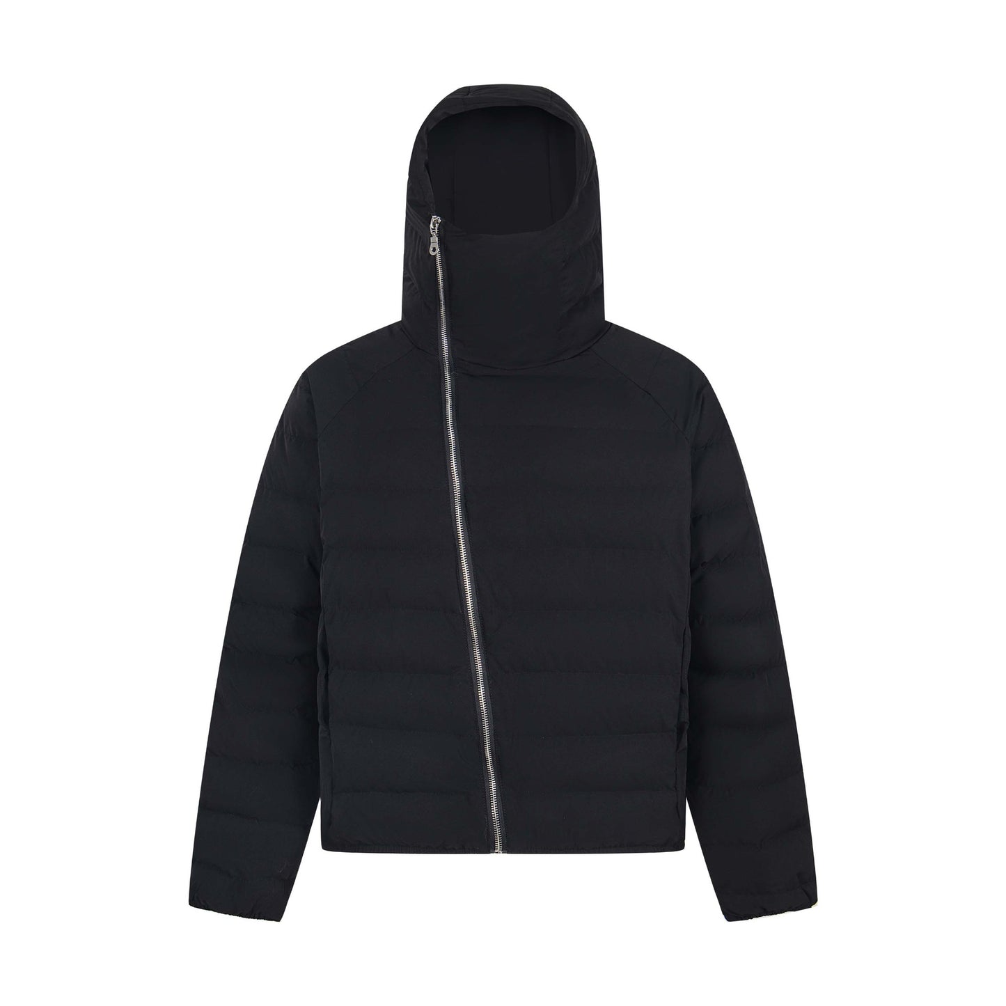 Manteau hiver Urban Style Irregular Zipper Thick Hooded Cotton Coat Unisex Trendy Loose Casual Warm Puffer Jacket