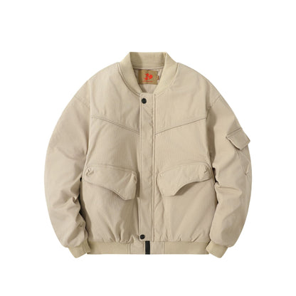 Casual Color-blocked Flight Cotton  Baseball Style