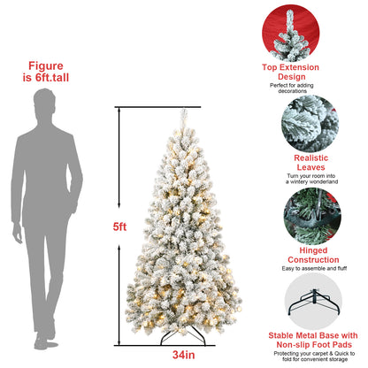 7FT PVC Memory Wire Christmas tree (With Light)