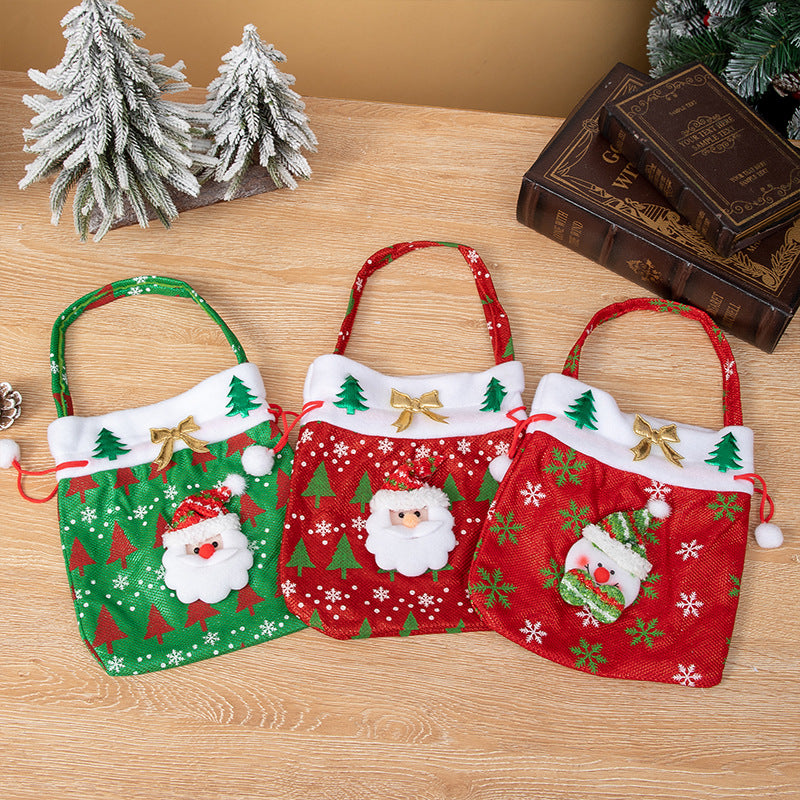 Christmas Decoration Supplies New Santa Claus Gift Bag Christmas Candy Bag Christmas Gift Bag Apple Bag