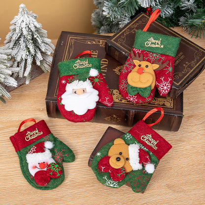 Christmas Decorations Santa Claus Sock Christmas Tree Ornaments Gift Bag Decoration Sock Gloves
