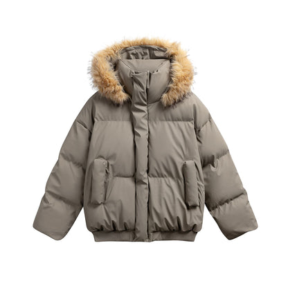 Manteau hiver Leather Cotton Coat for Men and Women Thick Warm Winter Outerwear