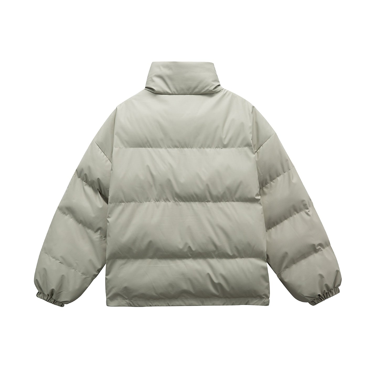 Manteau hiver PU Leather Zipper Stand-up Collar Loose Fit Cotton Coat for Couples