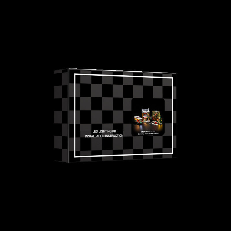 YEABRICKS is compatible with LEGO 10308 Festival Street building blocks, LED lighting, Christmas series toy lights