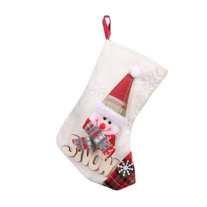 Christmas Stockings Santa Candy BagClaus Sock Gift Kids Candy Bag Xmas Noel Decoration for Home Christmas Tree Ornaments HX08