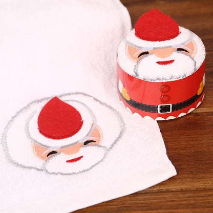 30x30cm Exquisite Christmas Gift Cupcake Cotton Towel with Packaging Bag Natal Noel Christmas Decorations for Home Kids Children