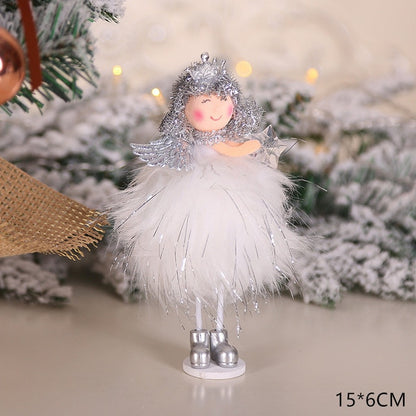 Latest New Year Christmas Angel Girl Boy Dolls Xmas Tree Ornament Noel Christmas Decoration for Home Navidad Kids Gift