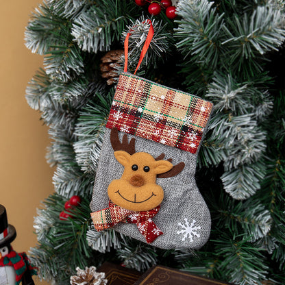 Christmas Decorations Christmas Mini Socks Christmas Tree Ornaments Gift Bags Candy Socks for Kindergarten