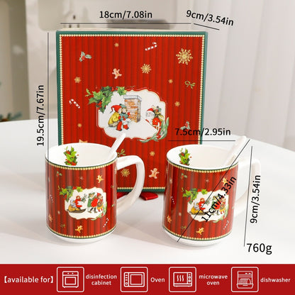 Christmas Elegant Ceramic Tableware Set - Bowl PlateSimple Luxury Style Dinnerware Gift Set