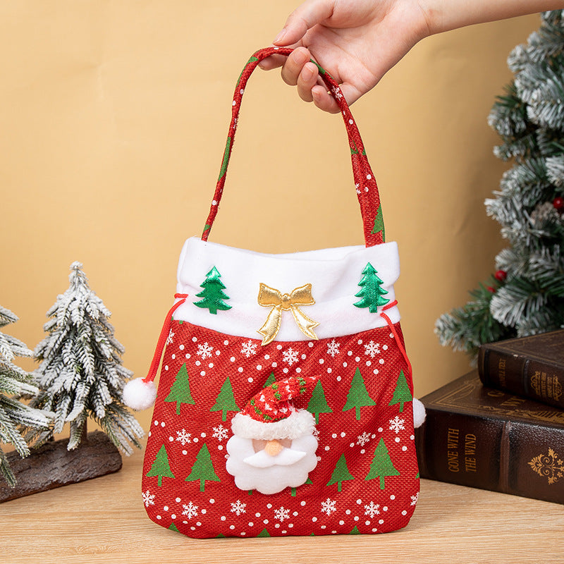 Christmas Decoration Supplies New Santa Claus Gift Bag Christmas Candy Bag Christmas Gift Bag Apple Bag