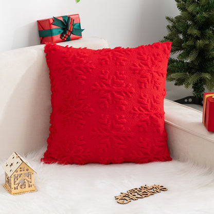 Christmas Pillow Cover Snowflake Christmas Tree Home Sofa Pillow Cover Holiday Decoration Cushion Cover