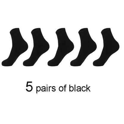 5 paires hiver épais chaussettes thermiques hommes Harajuku chaussettes de haute qualité automne noir gris décontracté Tube hommes épais laine robe chaussettes