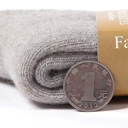 4 paires/lot hommes hiver Super épais chaussettes thermiques laine hommes femmes solide haute qualité laine mérinos chaussettes neige froide chaud laine chaussettes