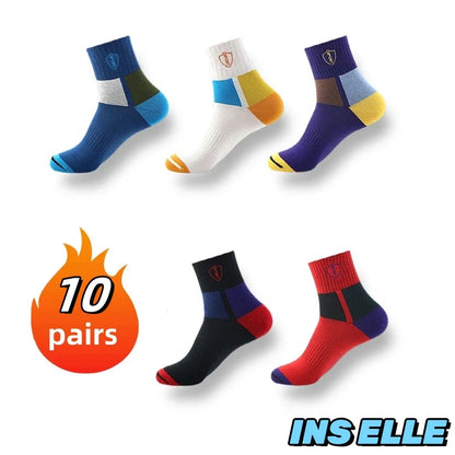 10/5/3 paires respirant Con bas de sport hommes fibre de bambou automne et hiver hommes chaussettes Absorption de la sueur déodorant affaires Sox