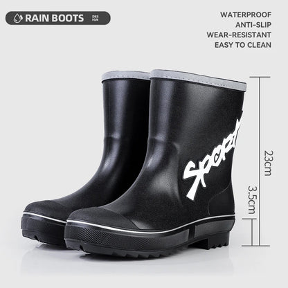 Bottes de pluie pour hommes, Camping, pêche, chantier de Construction, bottes de travail, antidérapantes, imperméables, chaussures d'hiver en caoutchouc chaudes pour l'extérieur