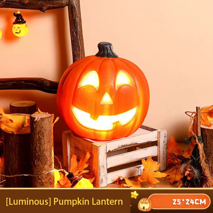 Lampe citrouille de décoration d'halloween, pour maison, cour, jardin, extérieur, maison d'horreur, crâne, accessoires de fête, brille dans la nuit