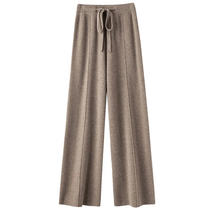 Pantalon large en cachemire pour femme, 100% laine mérinos, pantalon ample 107, pantalon épais pour femme, automne et hiver 2024