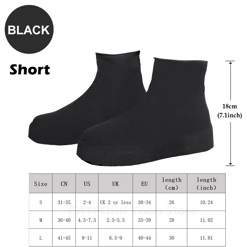 Waterproof Shoe Covers Silicone Anti-Slip Rain Boots Unisex Sneakers Protector for Outdoor Rainy Day Reusable Rain Shoe Covers