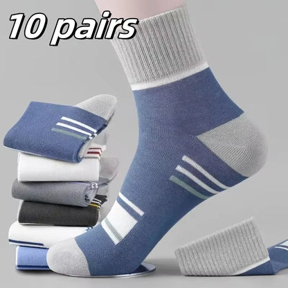 10/5/3 paires respirant Con bas de sport hommes fibre de bambou automne et hiver hommes chaussettes Absorption de la sueur déodorant affaires Sox