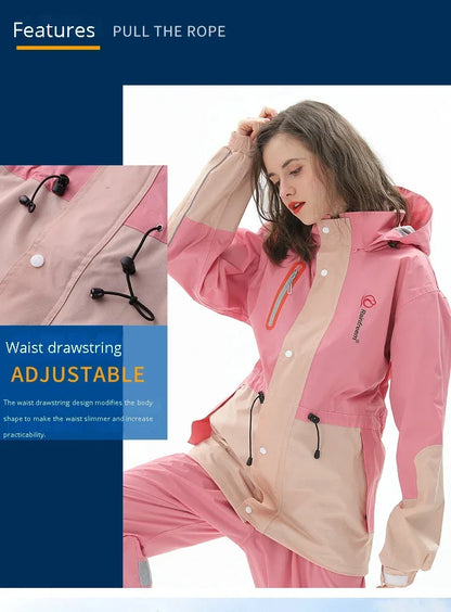 Split Raincoat Jacket Rain Pants Suit Adult Waterproof Outdoor Motorcycle Cycling Hiking Fishing Rainproof Protective 비옷