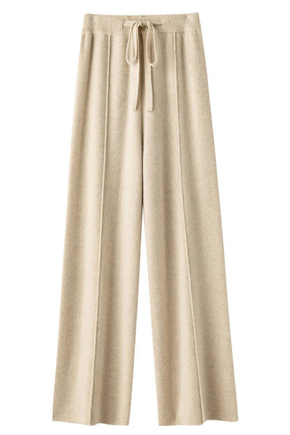 Pantalon large en cachemire pour femme, 100% laine mérinos, pantalon ample 107, pantalon épais pour femme, automne et hiver 2024