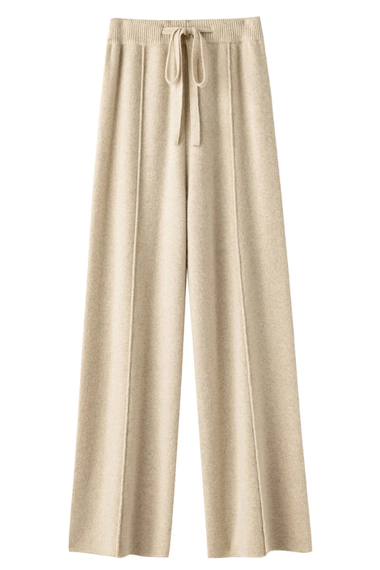 Pantalon large en cachemire pour femme, 100% laine mérinos, pantalon ample 107, pantalon épais pour femme, automne et hiver 2024