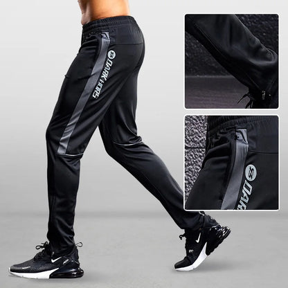 Pantalons de Sport pour hommes pantalons de course avec poches zippées entraînement de Football pantalons de Sport de Jogging Fitness Leggings de Football pantalons de survêtement