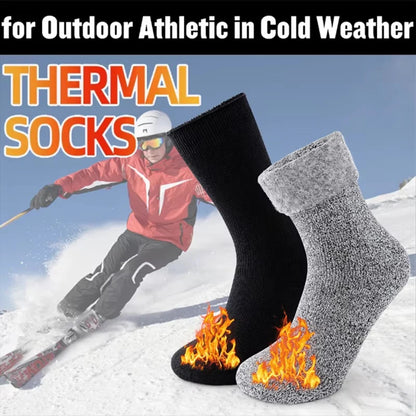 2 paires Pack hiver chaussettes thermiques pour hommes femmes temps froid chaussettes isolées en plein air randonnée ski chaud neige épais chaussettes chauffantes