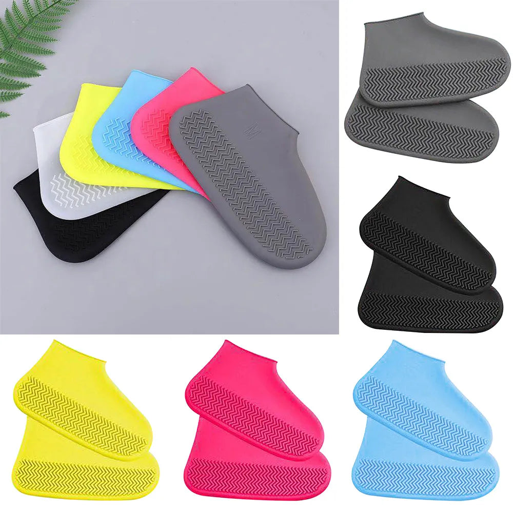 Waterproof Shoe Covers Silicone Anti-Slip Rain Boots Unisex Sneakers Protector for Outdoor Rainy Day Reusable Rain Shoe Covers