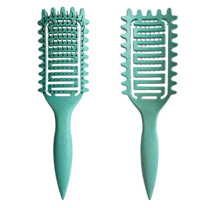 Boar Bristle Curl Defining Brush Detangling & Shaping Styling Tool for Curly Hair Professional Salon Comb for Women & Men