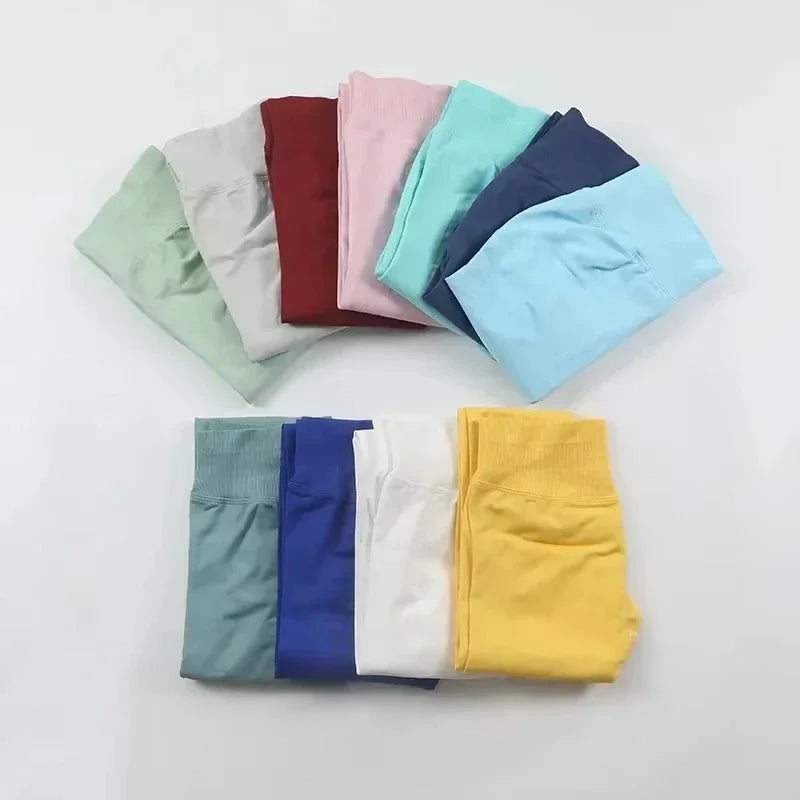 Leggings d'impact avec Logo pour femmes, Legging de Yoga sans couture, froissé, levage des fesses, ceinture basse côtelée, collants de sport, Fitness