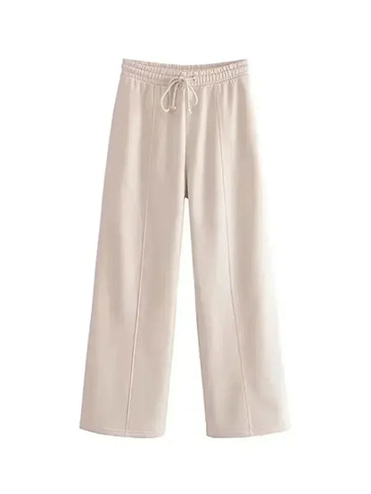 Ensemble 2 pièces à la mode pour femme, sweat-shirt polaire doublé, veste bombardier extensible + pantalon taille haute pour femme sauvage, hiver 2025