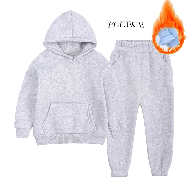 Ensemble de Survêtement Chaud à Capuche pour Enfant Garçon et Fille de 2 à 12 Ans, Tenue de dehors Solide, Motif Lapin, Smile, Hiver