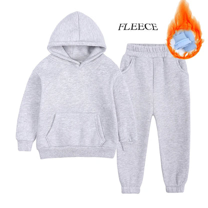 Ensemble de Survêtement Chaud à Capuche pour Enfant Garçon et Fille de 2 à 12 Ans, Tenue de dehors Solide, Motif Lapin, Smile, Hiver