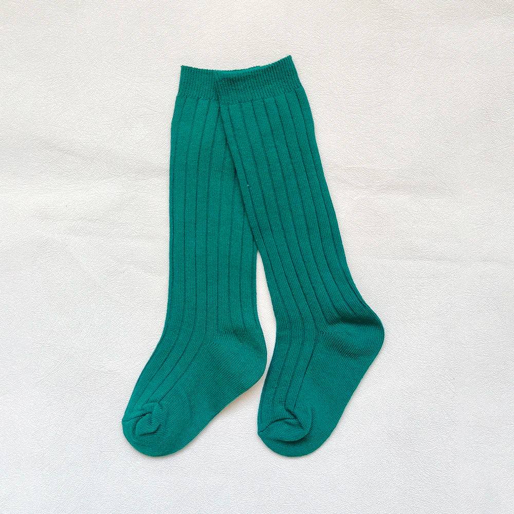 Chaussettes espagnoles pour enfants, chaussettes en coton à rayures pour garçons et filles, respirantes, hautes aux genoux, longues pour bébés, uniforme scolaire, 0-7 ans